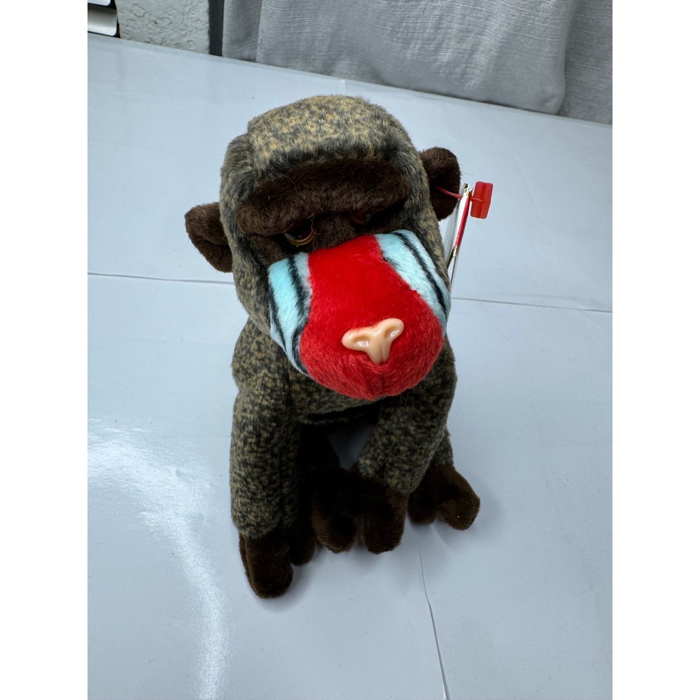 Ty Beanie Baby‎ Cheeks the Baboon 1999 Colorful Face Plush Animal with Tags